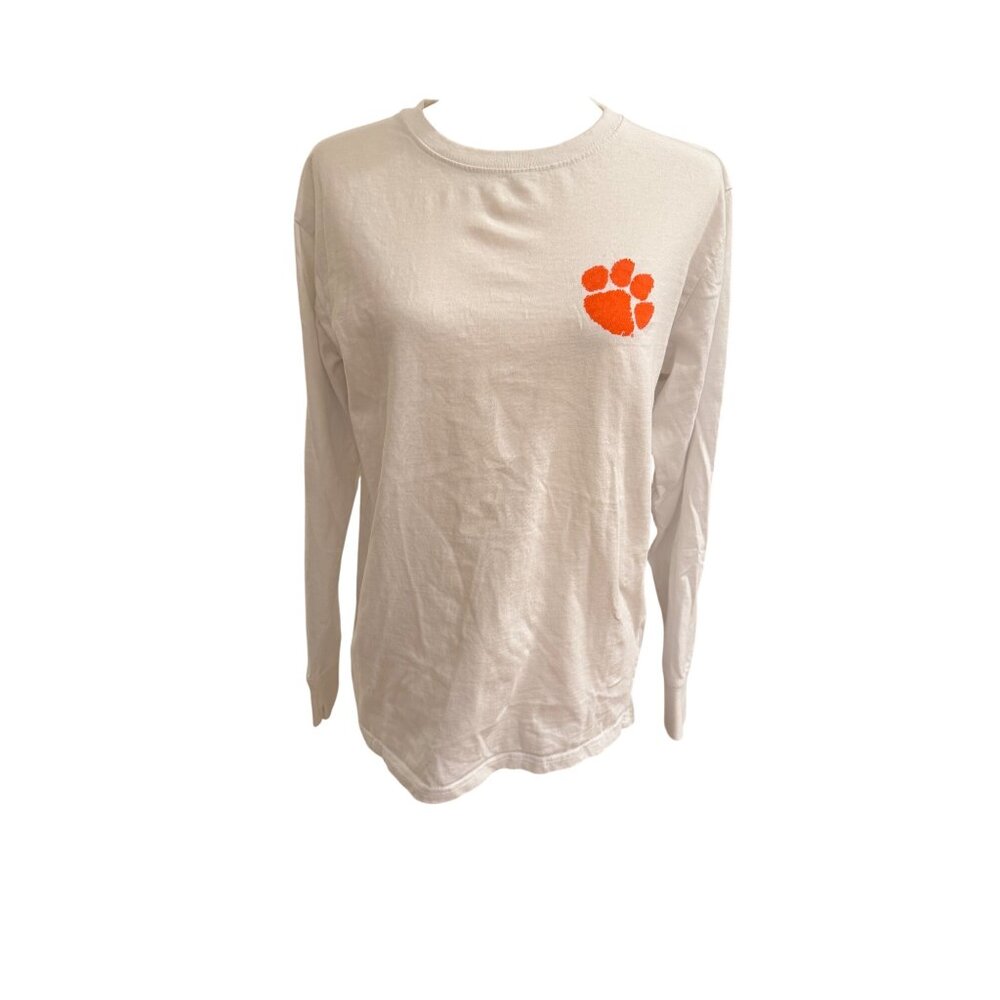 Pressbox Clemson Tigers Traditions White Long Sleeve T-Shirt Small Cotton